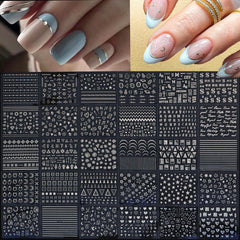 GUFUGU tweezer lifting a small silver decal for precise placement and easy handling