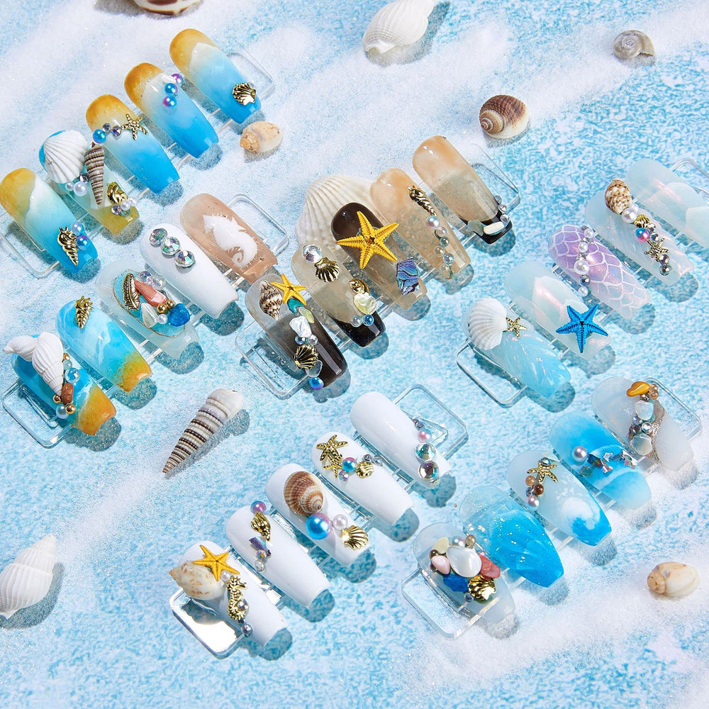 GULELAYAR charms applied on nails demonstrating easy placement and glam