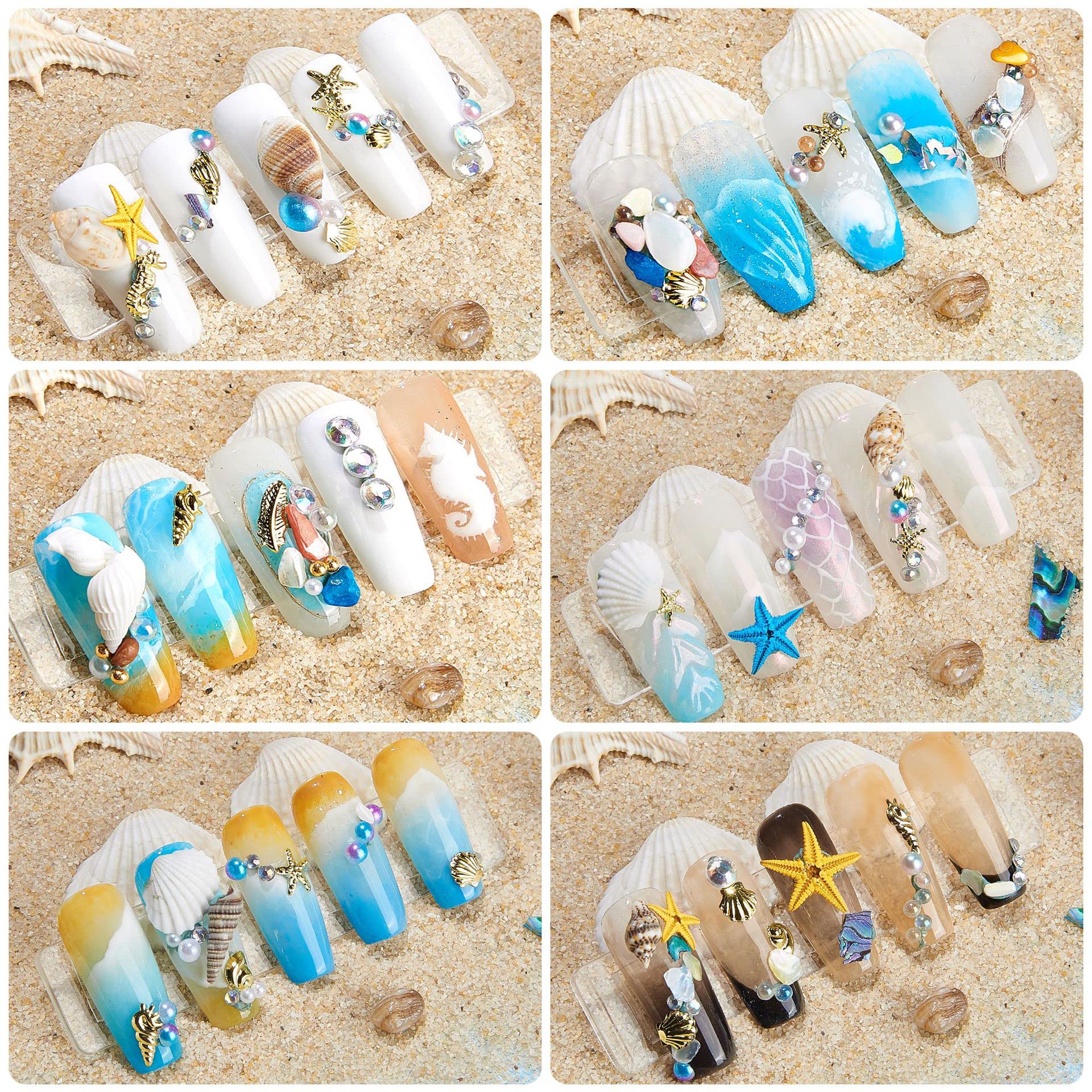 GULELAYAR beach manicure lifestyle shot showing seasonal, stylish nails