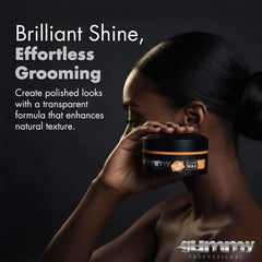 Gummy in barbershop styling session showing professional results