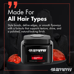 Gummy curl definition before and after showing enhanced, touchable curls