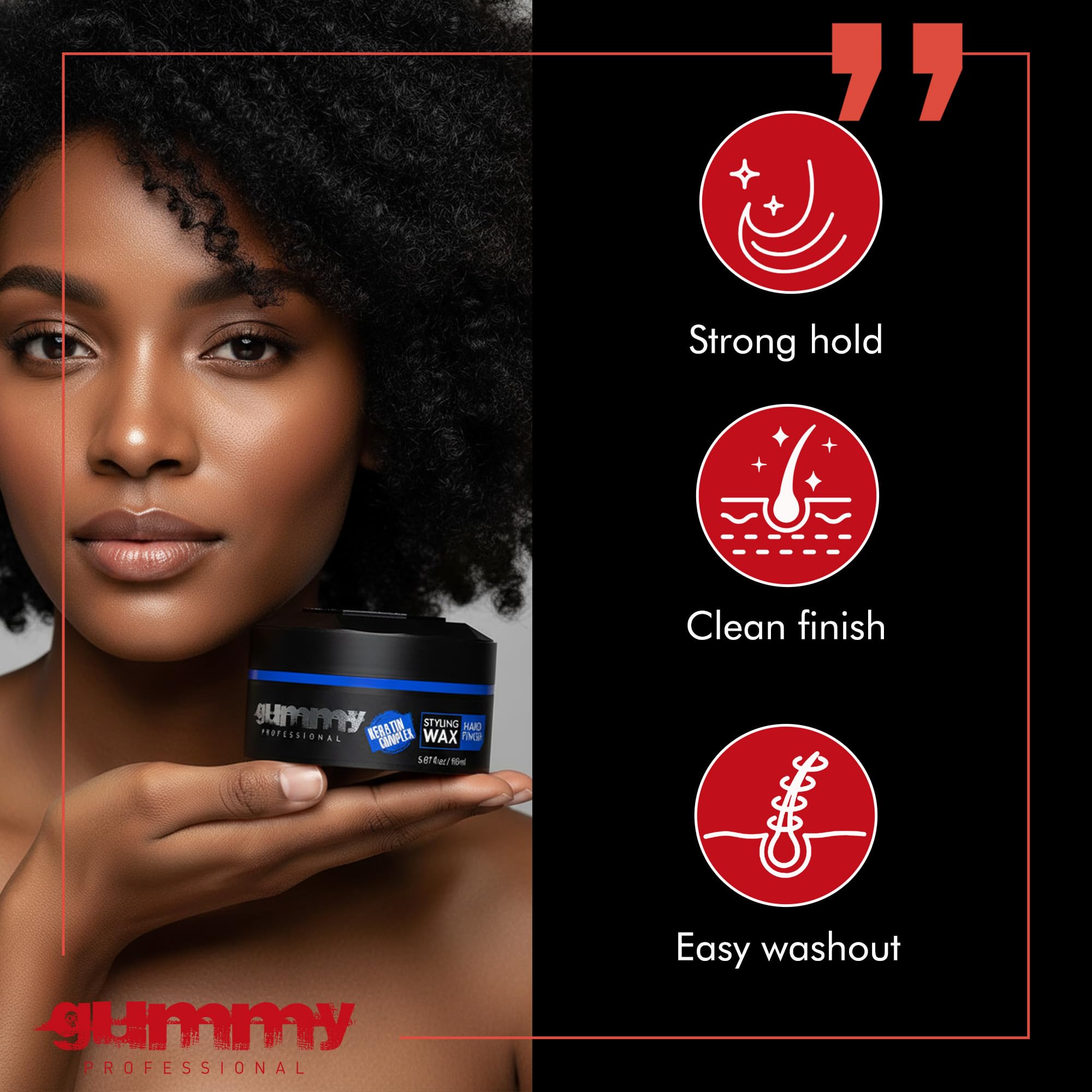 Gummy product applied on hands warming wax for even, controlled distribution benefit