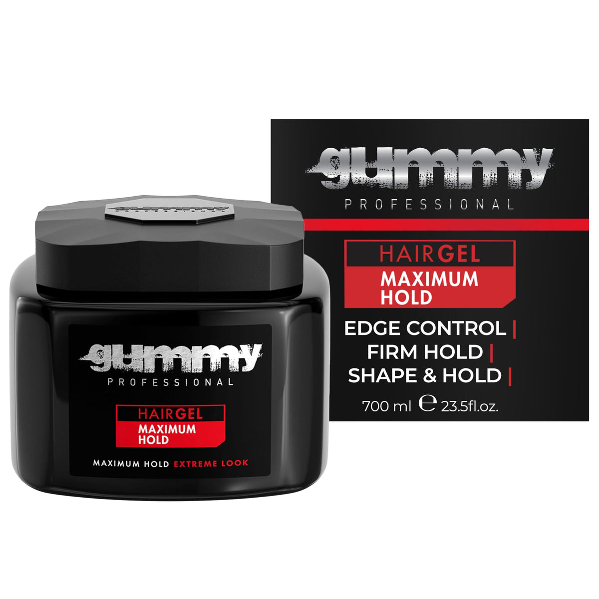 Gummy jar front label showing product name and 700ml size for clarity