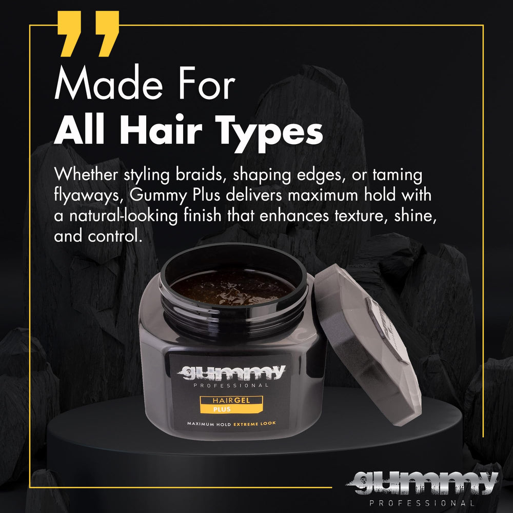 Gummy defined curls with shine, highlights curl definition without flakes