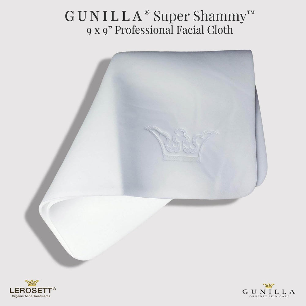Gunilla Super Shammy in hand demonstrating 9x9 inches size and easy handling benefit