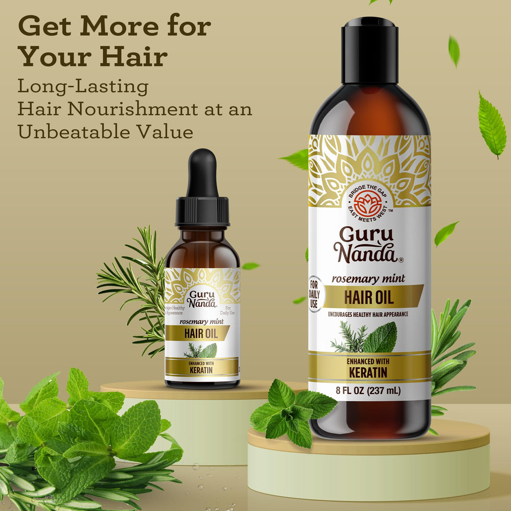 GuruNanda applying oil to scalp demonstrating massage for improved scalp care
