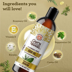 GuruNanda dropper pouring oil highlighting control and nourishing application