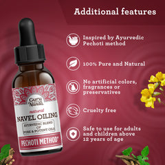 GuruNanda hands applying oil to navel illustrating simple daily routine benefit