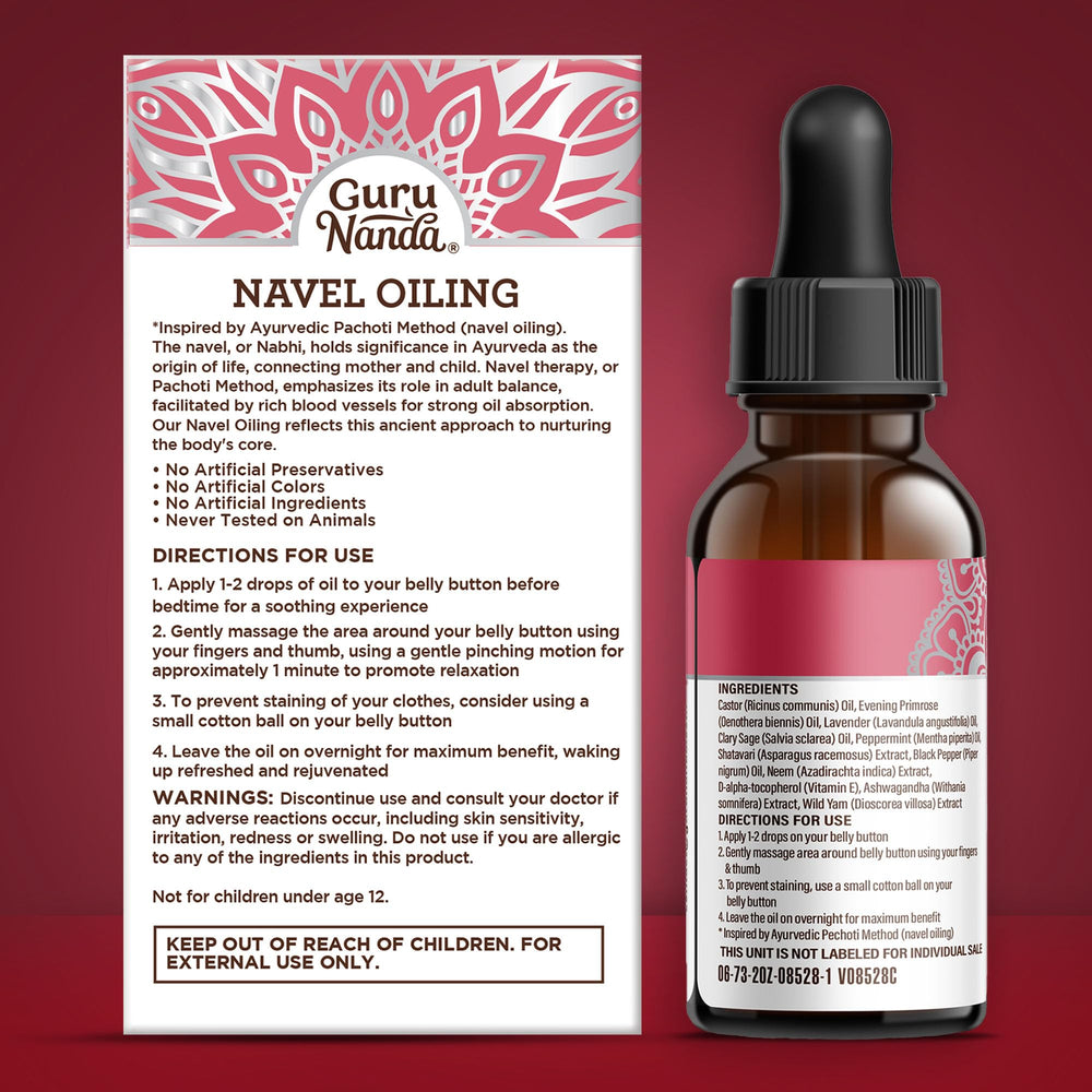 GuruNanda bottle on bedside table showing calm self-care ritual benefit