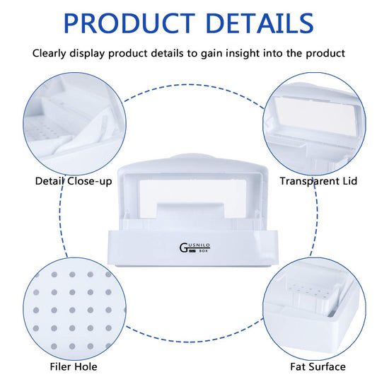 Gusnilo transparent lid close-up allowing visible monitoring during soak