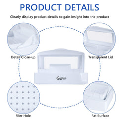 Gusnilo transparent lid close-up allowing visible monitoring during soak