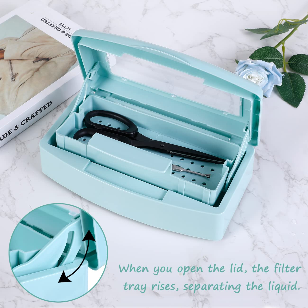 Gusnilo size comparison hand scale highlighting portable dimensions and space-saving benefit