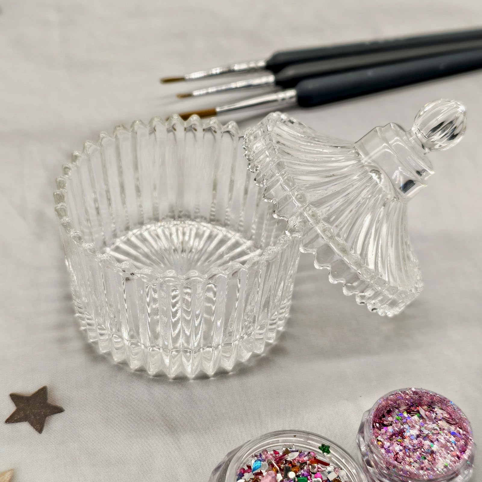 GUXACU dish placed on a nail station creating an organized, professional look