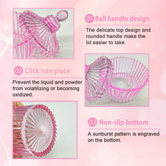 GUXACU lid and plastic filter detail for catching glitter and powder efficiently