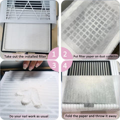 GUXACU trimmed sheet on collector tray illustrating customizable fit