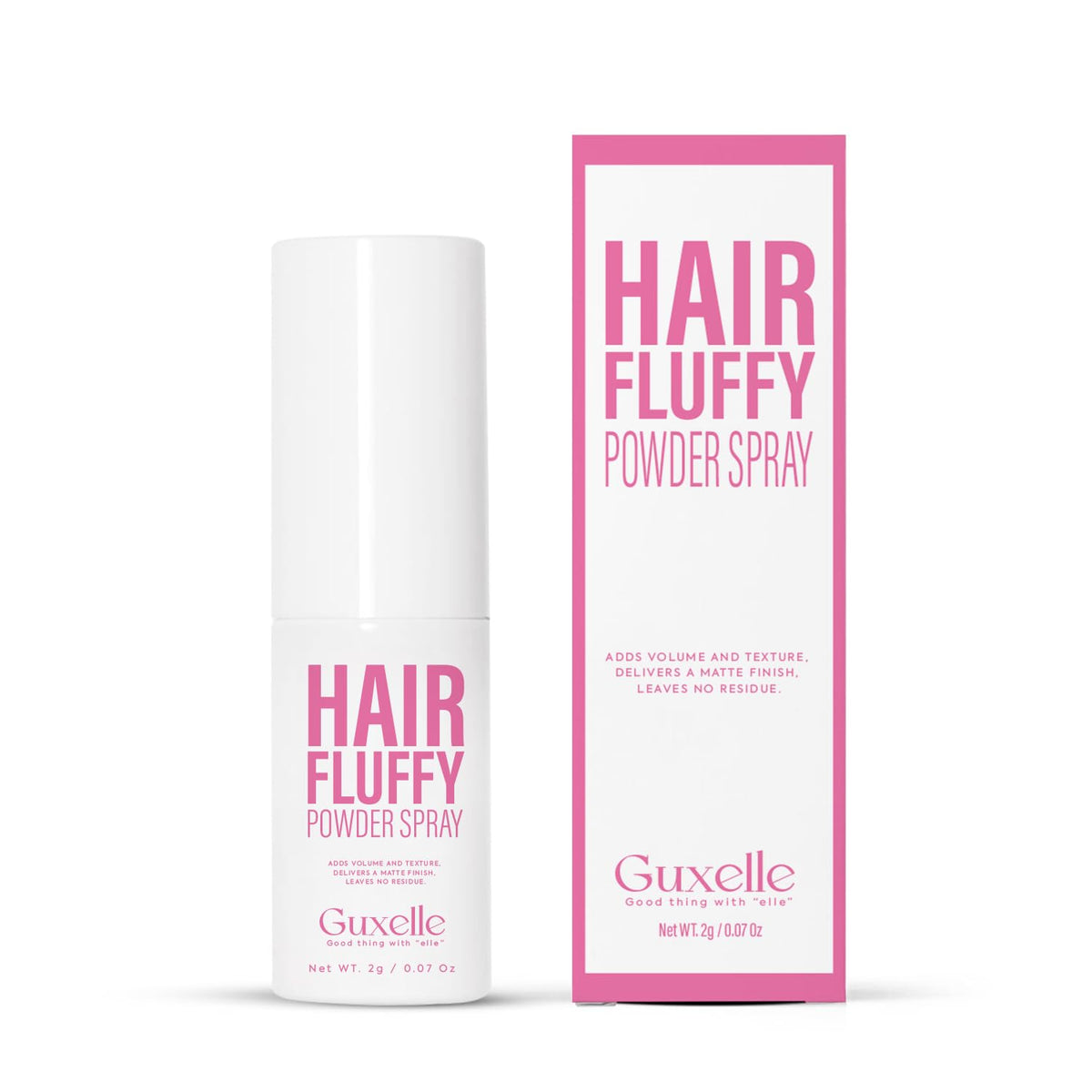Guxelle front packaging showing compact travel bottle and benefits