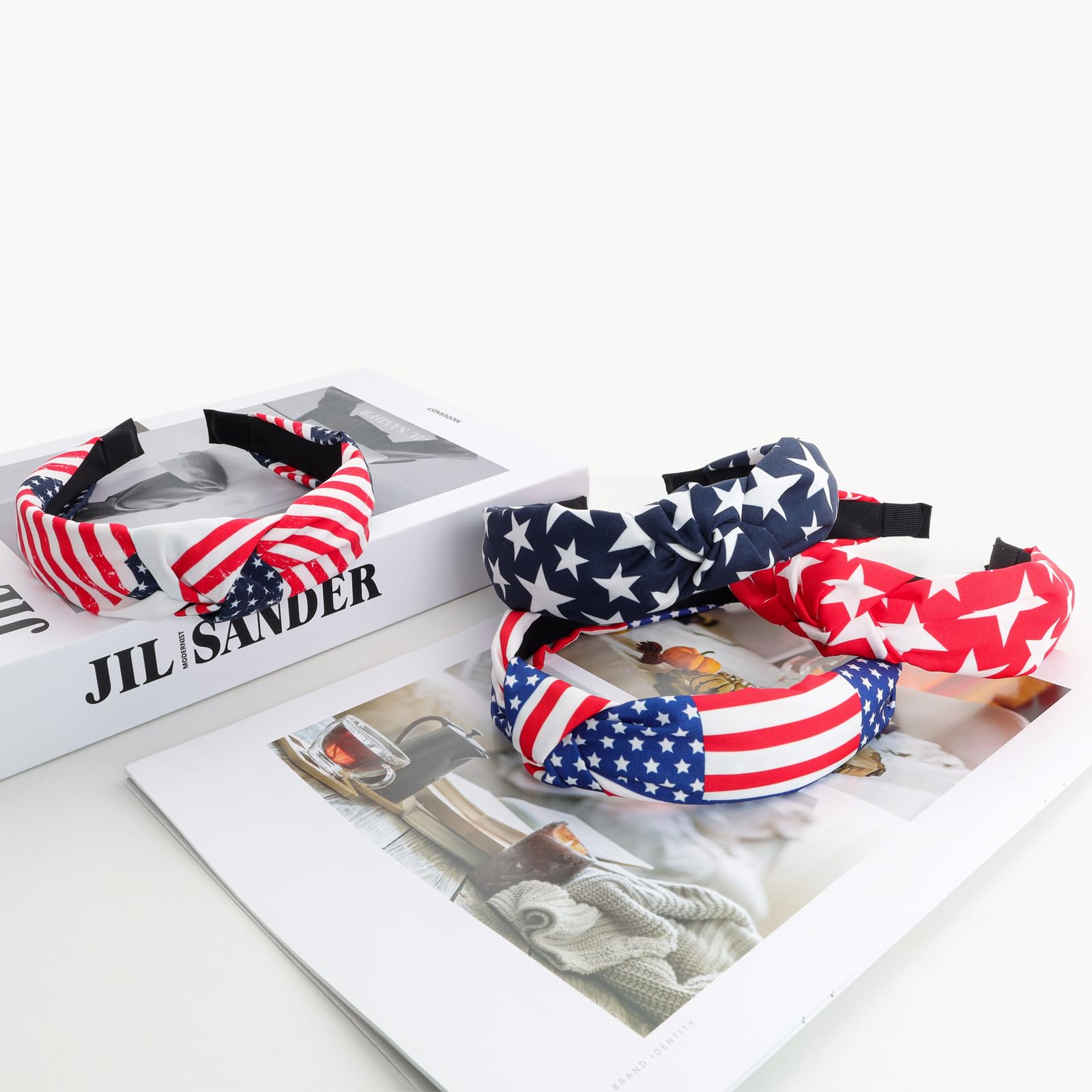 Gvhntk close-up of fabric stars and stripes pattern offering clear detail