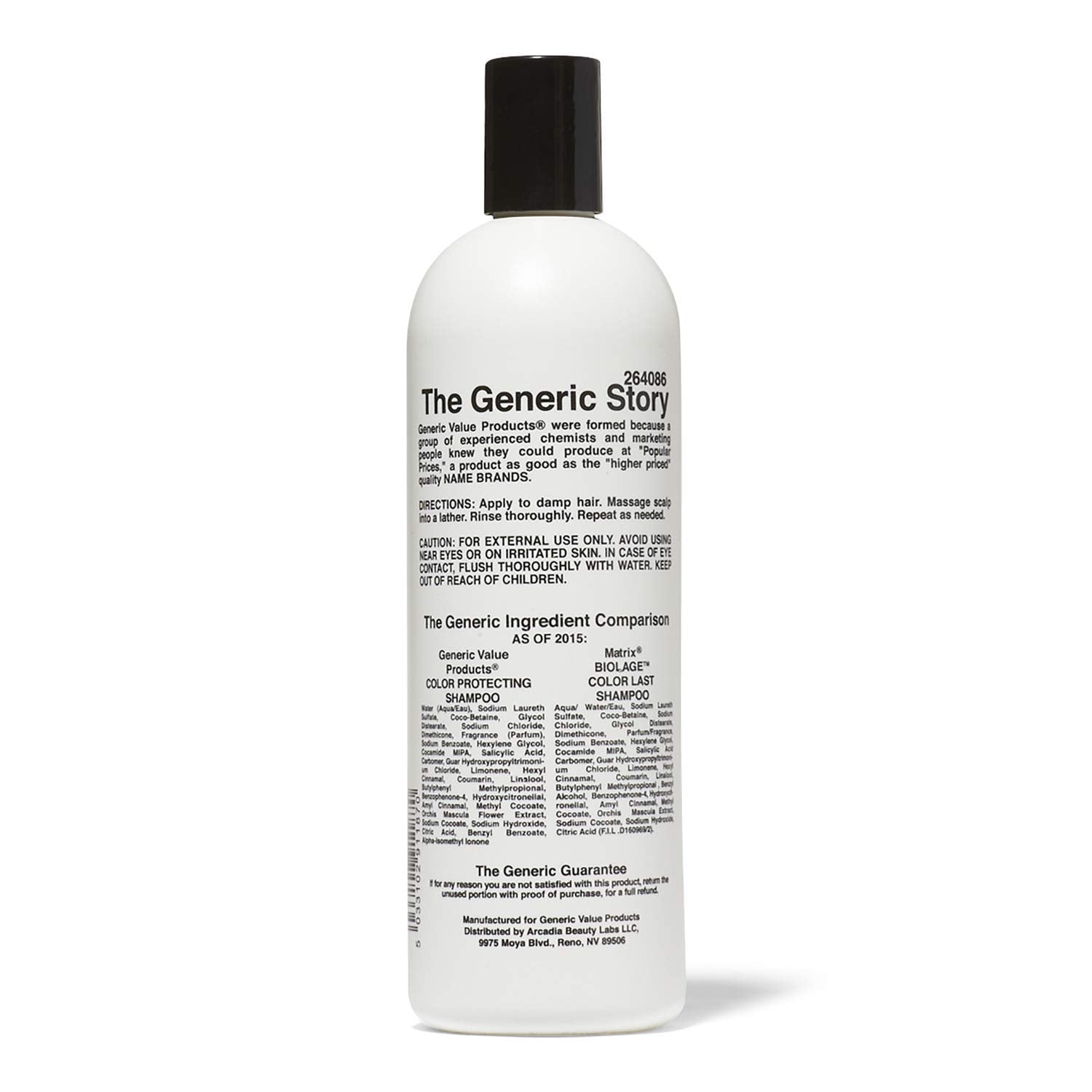 Generic Value Products shampoo lather closeup demonstrating gentle foam and moisturized shine