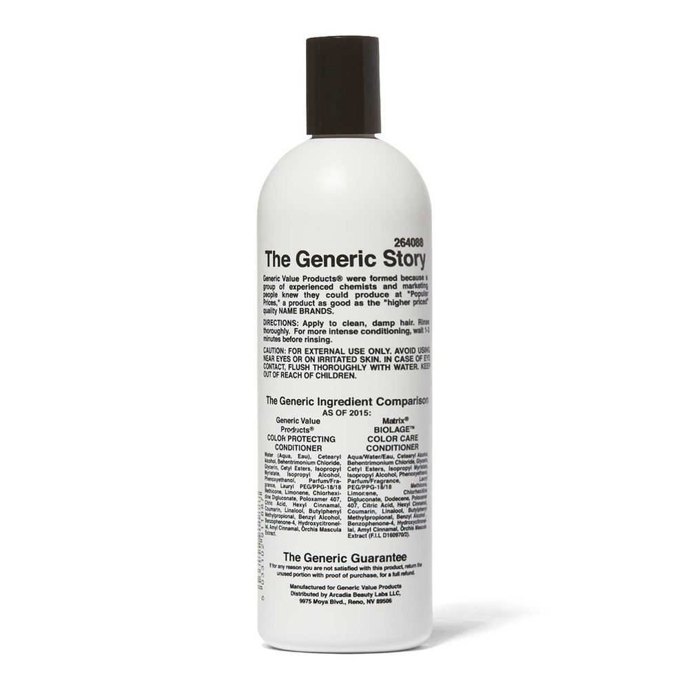 Generic Value Products conditioner texture on fingertips demonstrating lightweight moisturize