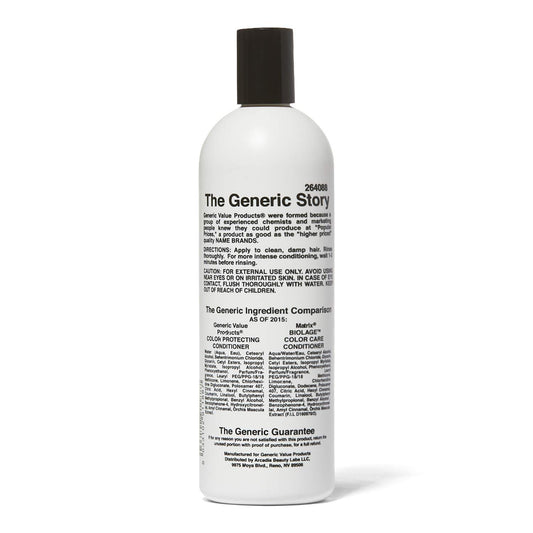 Generic Value Products conditioner texture on fingertips demonstrating lightweight moisturize