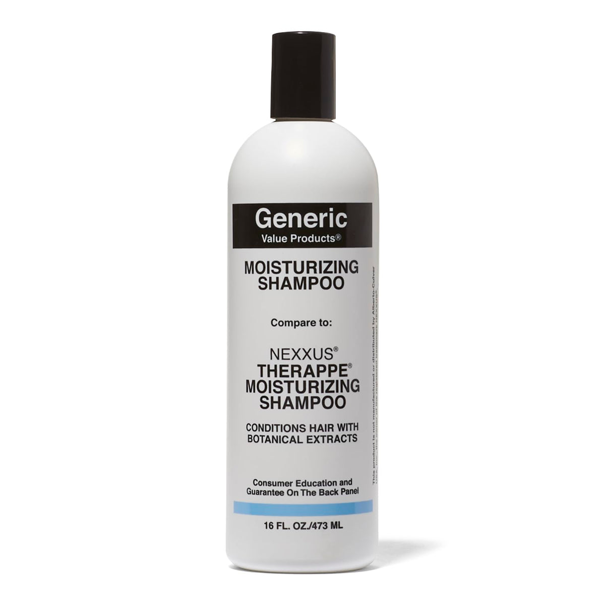 Generic Value Products front bottle showing 16 oz label and nourishing benefits
