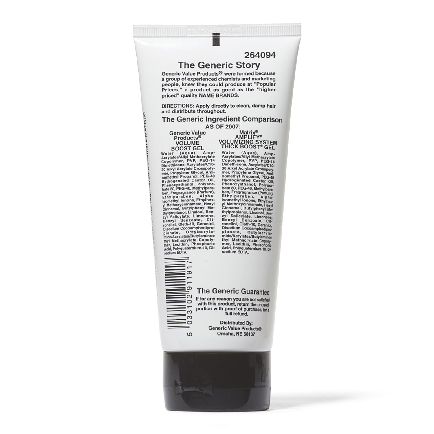 Generic Value Products close-up of gel texture highlighting smooth, non-flaking hold