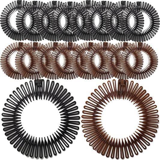 GXXMEI front view of 20-pack headbands showing colors and compact bundle benefit