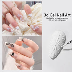 Gyraolvant nail sculpting in action with artist shaping 3D petals for durable detail