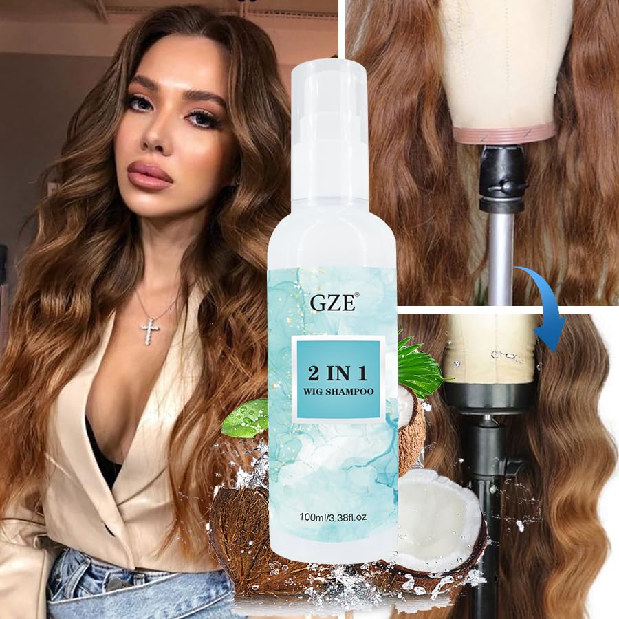 GZE lifestyle bathroom setup showing easy at-home wig maintenance routine