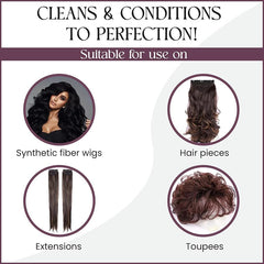 GZE wet wig rinse illustrating effective debris removal and color care