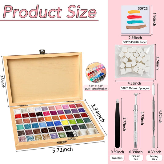 GZIXBDA top view of 57 mini 0.5ml color grids with protective cover film