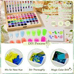 GZIXBDA model hand with soft ombre manicure showing salon finish