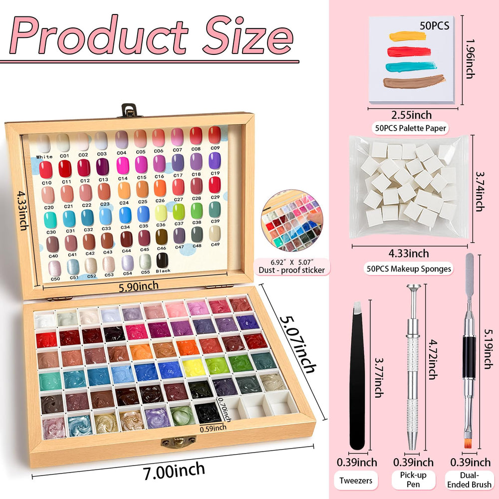 GZIXBDA close-up of individual pigment grids highlighting color variety benefit