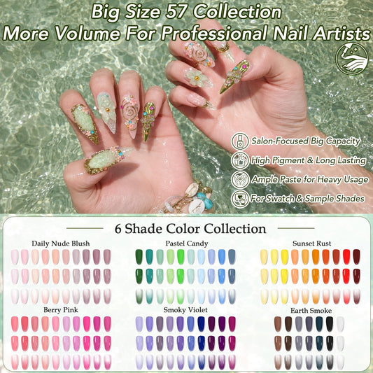 GZIXBDA close-up of gel texture demonstrating creamy, highly pigmented finish