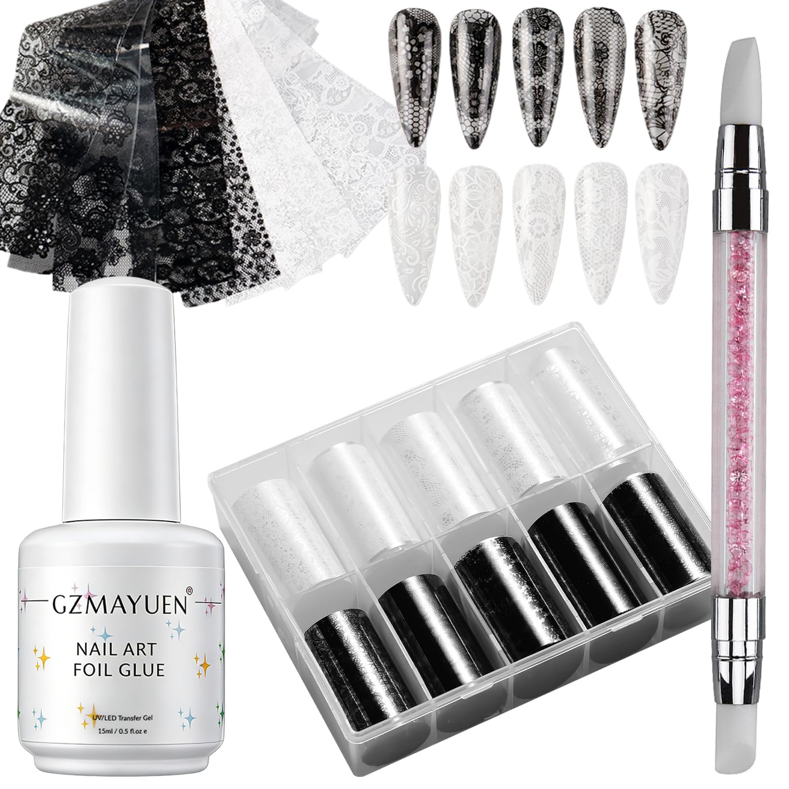 GZMAYUEN front packaging showing kit contents and easy foiling benefit