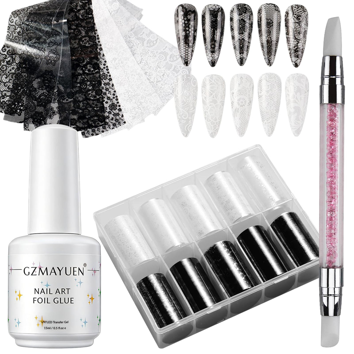 GZMAYUEN front packaging showing kit contents and easy foiling benefit