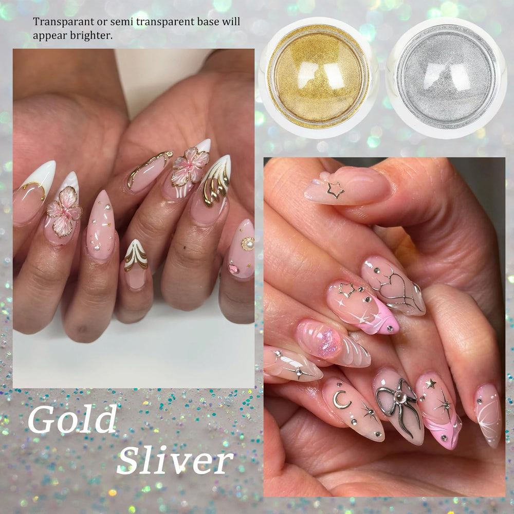 GZMAYUEN glass white pearl powder sheen giving bright reflective finish