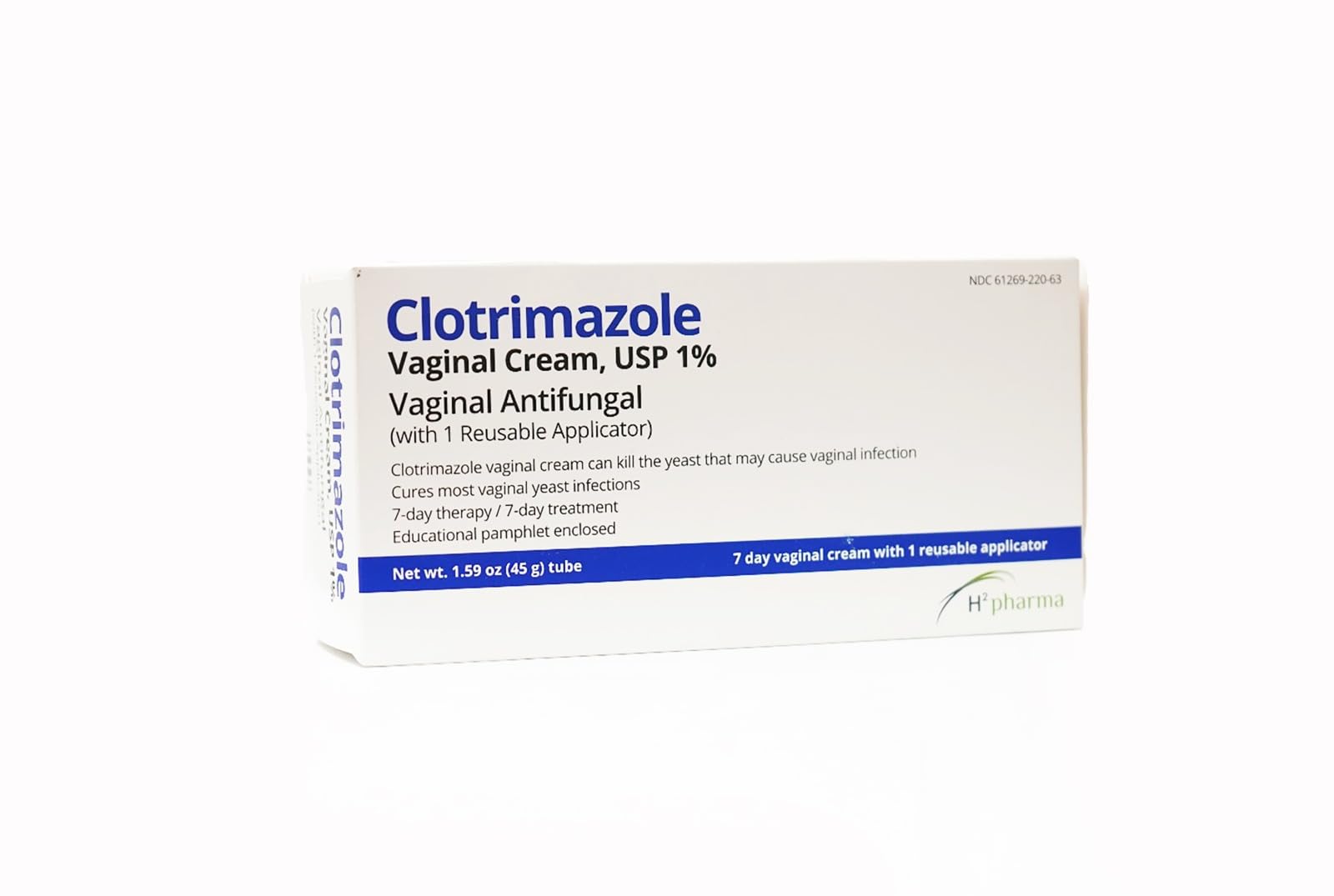 h2 pharma front of tube showing packaging and product name for clear identification