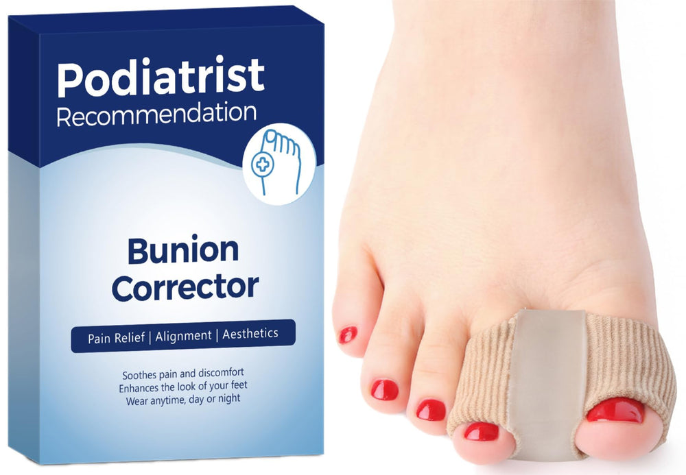 Habioer front view of the bunion corrector showing slim profile and breathable design