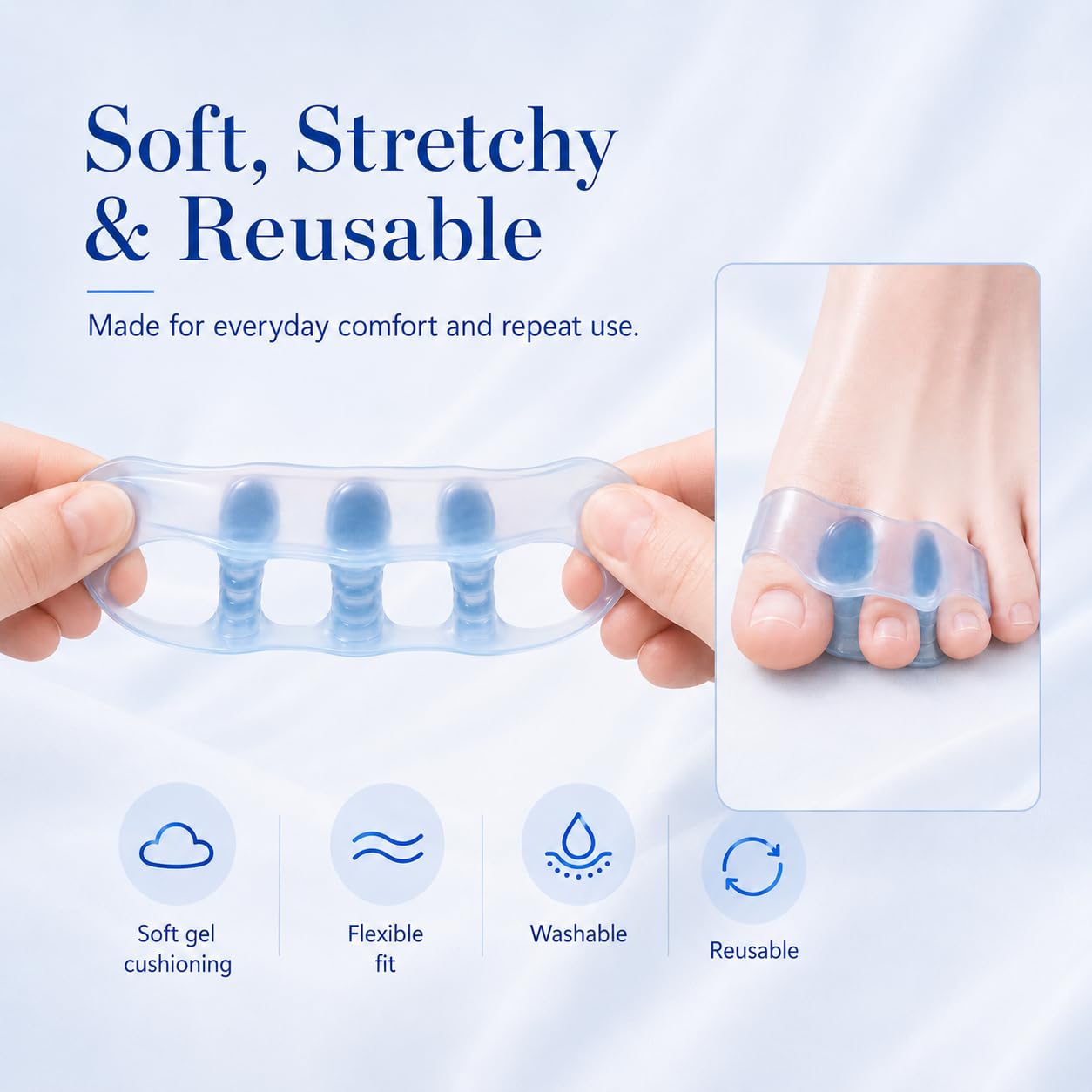 Habioer side profile on toes showing proper three-toe alignment for reduced friction