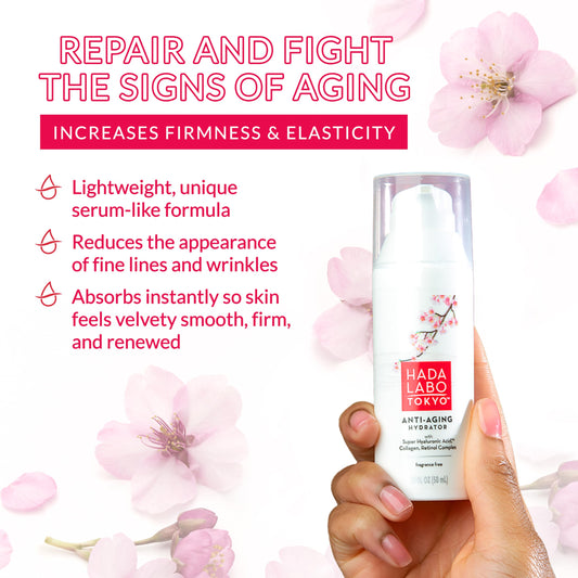 Hada Labo Tokyo close-up droplet texture illustrating lightweight absorption
