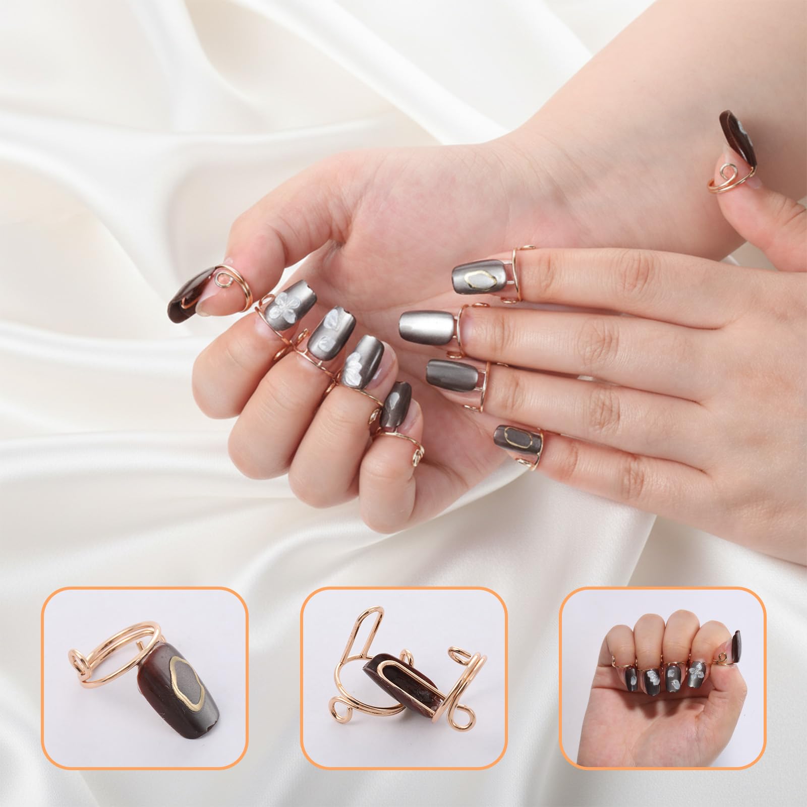 Hadnves open package with rings and tabs organized for effortless styling