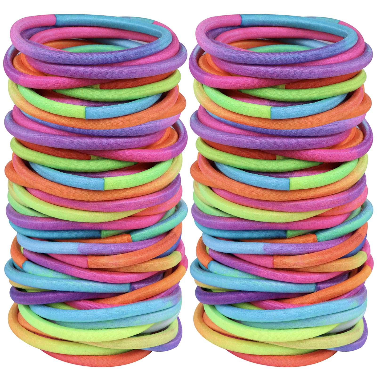 Hageolan front packaging of 120 no-damage hair ties showing multicolor assortment and quantity