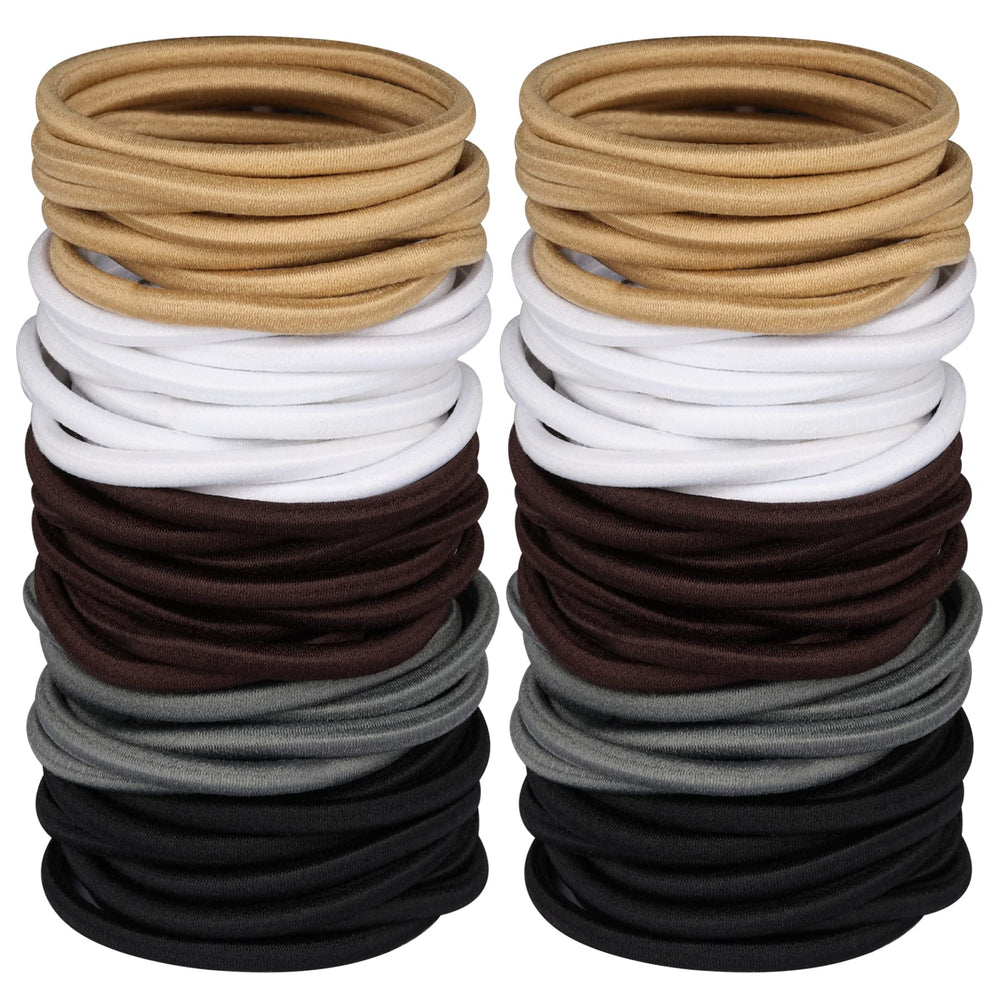 Hageolan front pack showing 120 neutral hair ties and bulk value