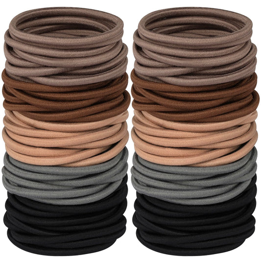 Hageolan front packaging showing 120 multicolor hair ties and color variety, convenient supply