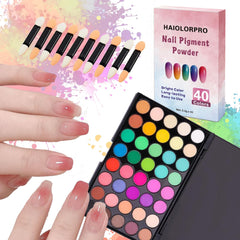 HAIOLORPRO front view palette showing 40 color jars for wide selection