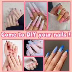 HAIOLORPRO ombre demo on nails illustrating seamless gradient effect
