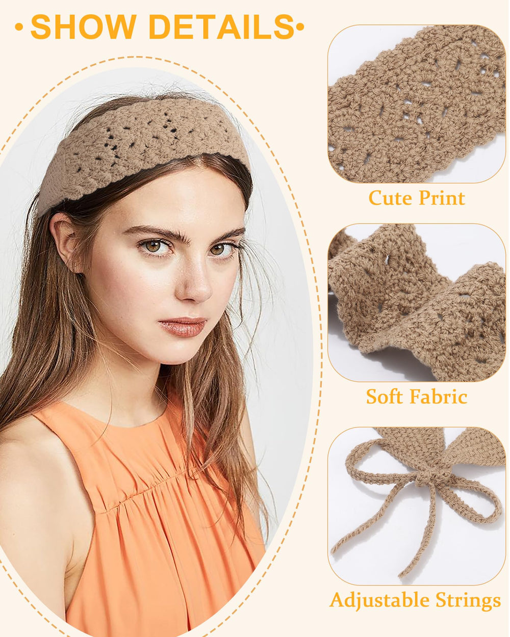 HAIMEIKANG close-up crochet texture highlighting soft breathability