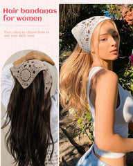 HAIMEIKANG lifestyle beach scene with woman wearing bandana for sun-friendly style benefit