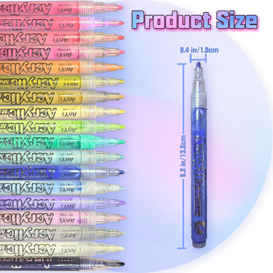 HAIOLORPRO spread of 18 vibrant pen colors top view, clear shade range